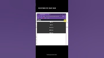 Responsive nav bar with icons using html css js #html #javascript #shorts
