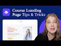 Course landing page tips  tricks