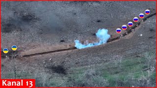 Ukrainian soldier fighting with six Russians attacking trench - fellow soldiers came to his rescue