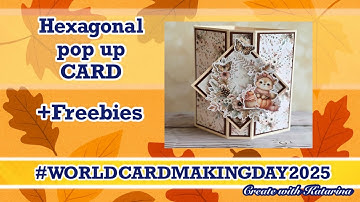 🍁Hexagon Pop Up Card Tutorial 🍂Autumn 🥮 #WorldCardMakingDay2025