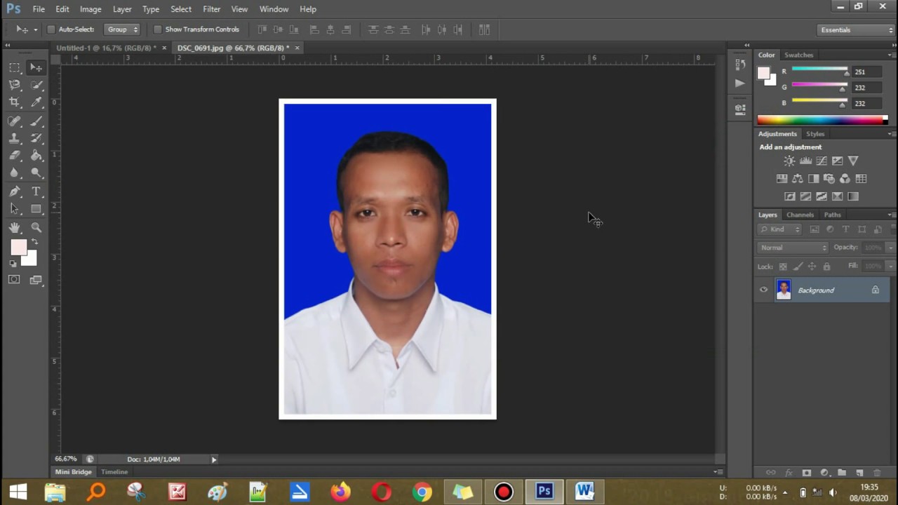 cara cetak foto ukuran 4x6 dengan photoshop