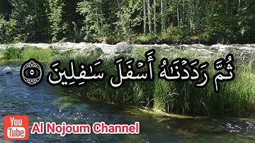 سورة التين مكتوبة - بصوت القارئ الشيخ محمد عبدالرحمن محمد بولال الجزائري - Al Nojoum Channel