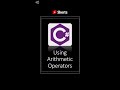 Using Arithmetic Operators in C-Sharp (C#) - tech4sln