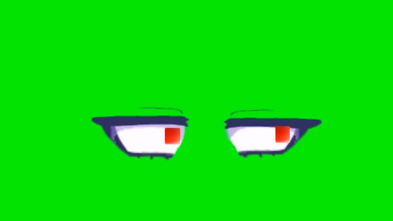 Plantilla pantalla verde de ojos Gacha Life en movimiento y con