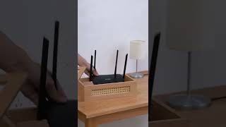 👀🙈 How to neatly hide away your internet router? #routerstorage #rattan #wood  #woodbox  #storage Wealth
