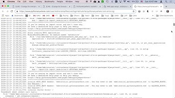 Fixing DJango Errors on PythonAnywhere (MDN)