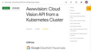 Awwvision Cloud Vision API from a Kubernetes Cluster GSP066 screenshot 2