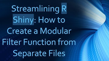 Streamlining R Shiny: How to Create a Modular Filter Function from Separate Files