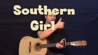 Southern Girl (Tim McGraw) Easy Guitar Lesson Strum Chords with TAB Solo Licks Tutorial