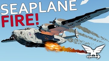 Enorme watervliegtuig in brand! - Stormworks Gameplay