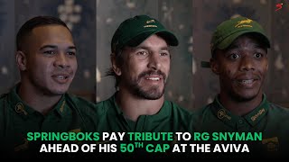 Kolbe, Etzebeth, Williams & Du Toit Pay Tribute To RG Snyman | What Goes On Tour
