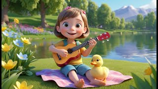 🦆 Little Ducklings Singing by the Lake 🎵🌈 | Fun Animal Song for Kids