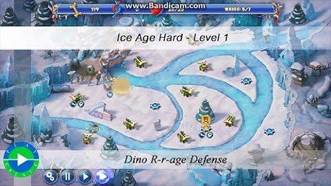 Dino Rage walkthrough (hard - ice age) - Level 1
