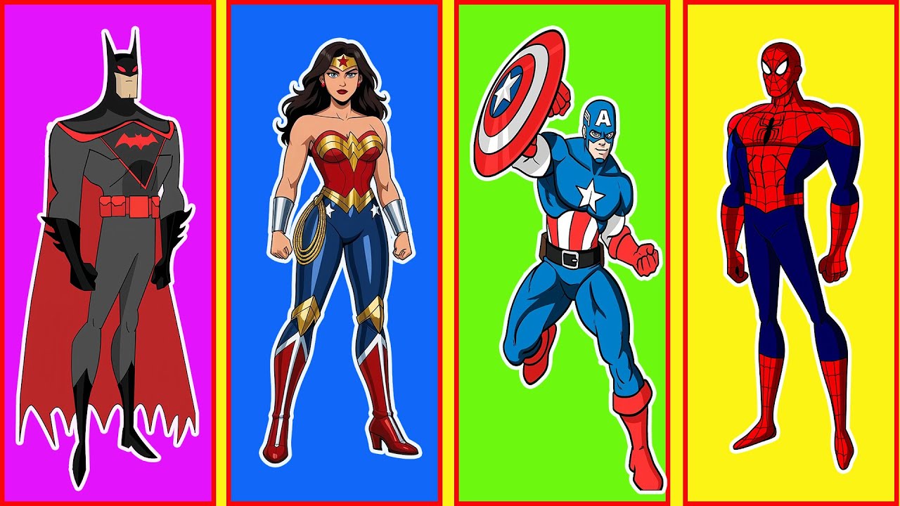 Batman, Wonder Woman, Captain America & Spider-Man Unite on One Screen! 🔥🦸‍♂️ | Funny Hero Game