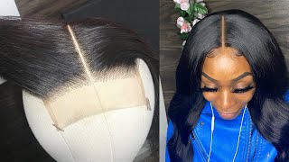 How to PLUCK, BLEACH &amp; CUSTOMIZE a Lace Frontal/ Closure Natural looking middle part Tips &amp; Tricks