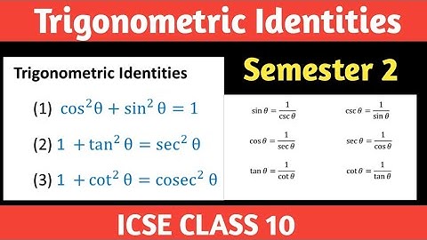 Trigonometric Identities | Trigonometry ICSE Class 10 | Trigonometric Identities M L Aggarwal
