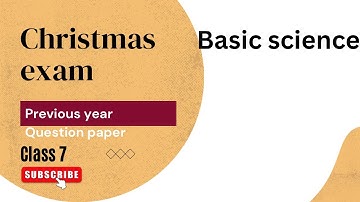 Class 7 Basic Science Christmas Exam Previous Year Question Paper | Kerala Syllabus |#class7