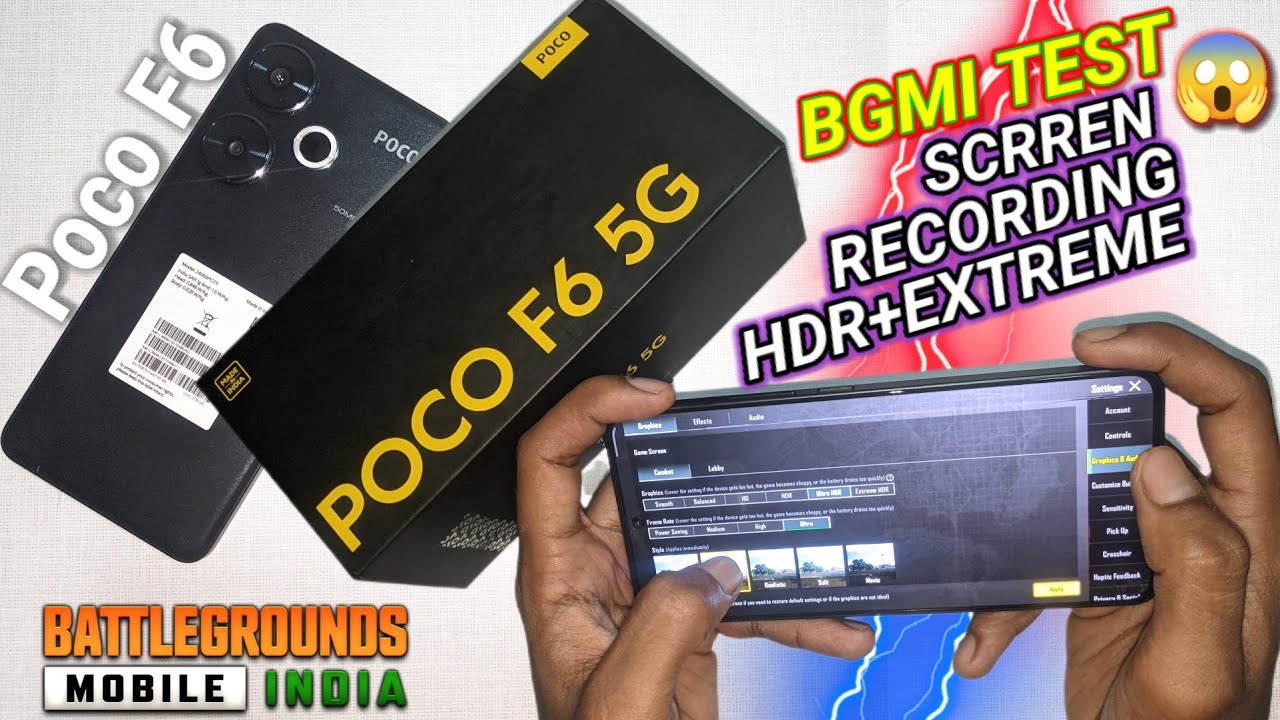 Poco F6 5G BGMI Test 3.2 | With Screen Recording |Poco F6 Antutu Score ...