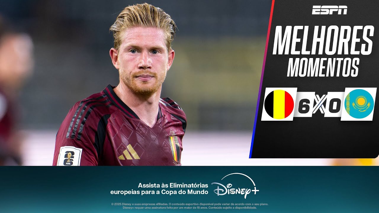 DE BRUYNE faz golaço e comanda 'CHOCOLATE BELGA' contra o Cazaquistão pelas Eliminatórias
