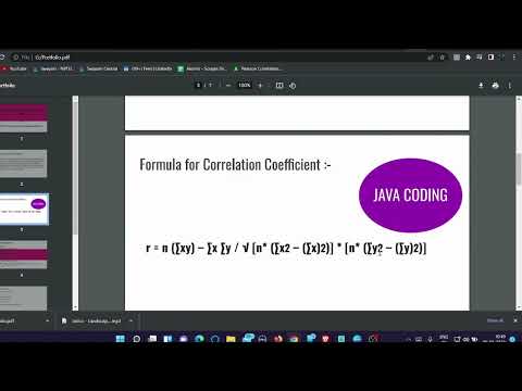 Coefficient of Correlation Using Java