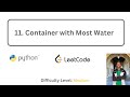 11. Container with Most Water | Python | Leetcode Medium