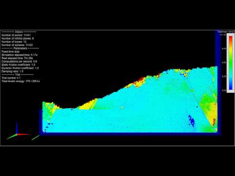 Granular embankment failure DEM - 2