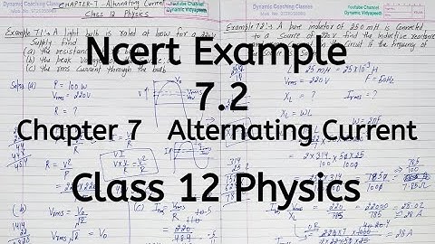 Ncert Example 7.2 | Chapter 7 | Alternating Current | Class 12 Physics