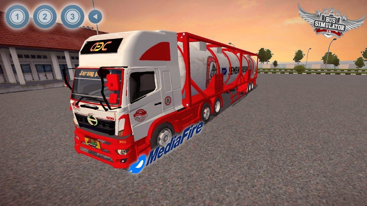  MOD  BUSSID TERBARU TRUK  HINO  500 TANGKI FULL ANIMASI 