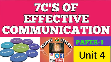 Lecture -4/7CS OF EFFECTIVE COMMUNICATION/PAPER-1/UNIT 4/COMMUNICATION/IN HINDI/BY NTANETCLASSEs