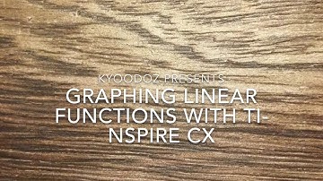 TI NSPIRE CX Tutorial | How to graph linear function