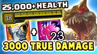 OVER 25,000 HEALTH | 3000+ TRUE DAMAGE FEAST | MAXIMUM HP CHO'GATH JUNGLE IS SO BROKEN  Nightblue3