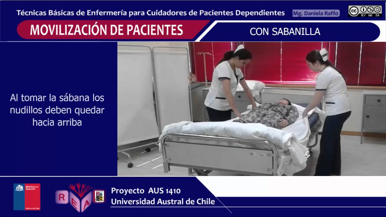 MOVILIZACION DE PACIENTE - Con sabanilla recursos humanos trabajo