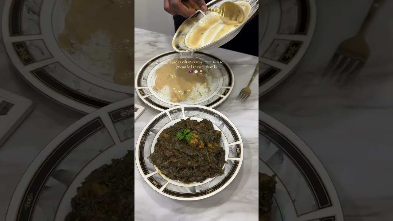 Eske nou deja manje? 🇭🇹😋🔥 Lè manje Ayisyen sou tab la, ou pa bezwen envitasyon 2 fwa!