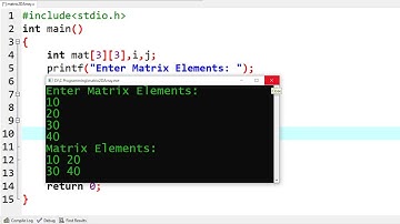 c program to print matrix | learn coding