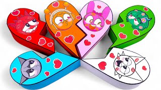 Paper Diy Incredibox Couple Love Sprunki Heart Blind Box Unboxing How To Make Blind Bag Asmr