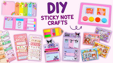 8 DIY STICKY NOTE CRAFTS - How To Make Sticky Notes - Cute School Supplies