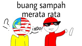 •BUANG SAMPAH MERATA RATA?!!•Countryhumans indomalay(indonesia&malaysia)
