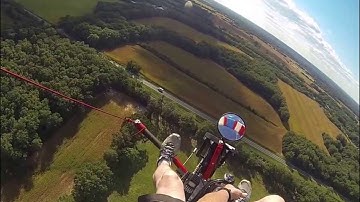 Crash landing in soybean field after bird strike. Sixchuter SR7XL 13 Sept 13 See description...