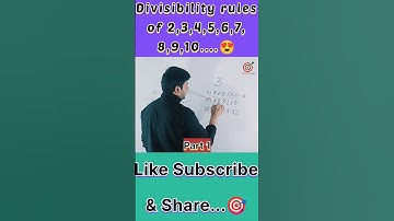 Divisibility rules of 2 and 3 | part 1 | #shorts