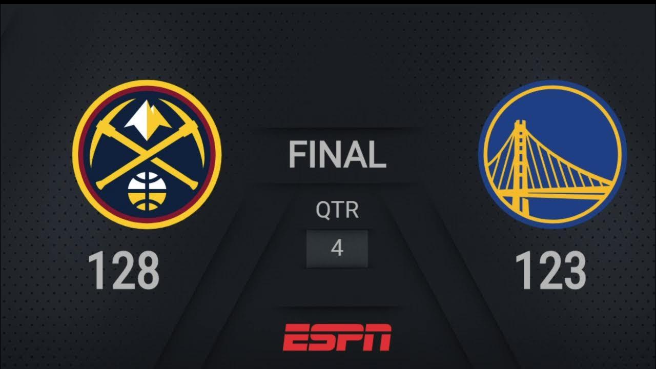 Nuggets Warriors NBA on ESPN Live Scoreboard KiaTipOff22 YouTube