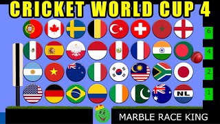 Cricket World Cup Marble Race 4 \ Marble Race King