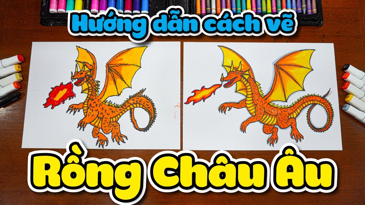 Hướng Dẫn Vẽ Con Rồng Châu Âu | How To Draw A Dragon - Youtube