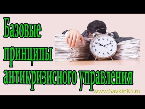 Базовые принципы антикризисного управления