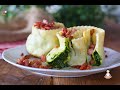 ROSA DI RAVIOLO con cime di rapa e pancetta