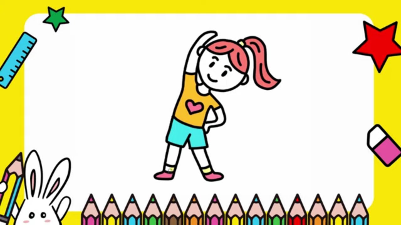 Como hacer dibujo niña haciendo ejercicio, fácil paso a paso 👧 - thptnganamst.edu.vn