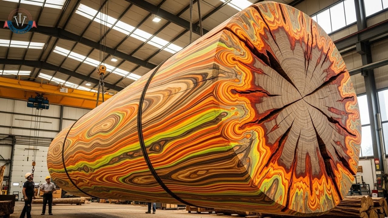 The Deep Roar of the Giant Redwood Sawmill – Extreme ASMR Wood Cutting ...