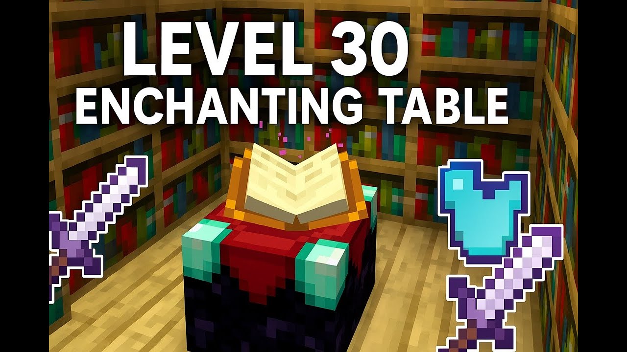 How to Make a Max Level 30 Enchanting Table in Minecraft (Easy Tutorial ...