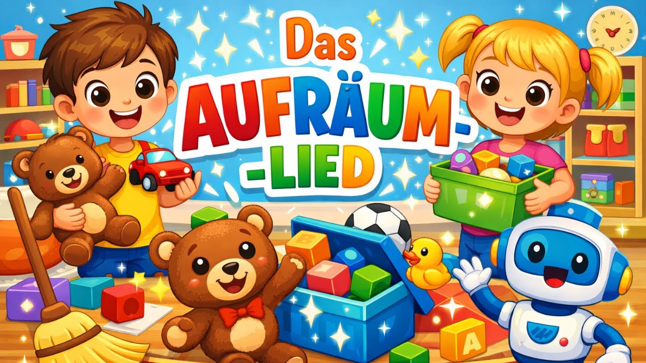 Das Aufräum-Lied 🧸📦 | Aufräumen macht Spaß | Kinderlied Deutsch | Mitmachlied