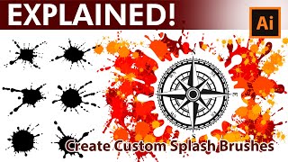 How to generate custom Splash Brushes in - Adobe Illustrator Tutorial