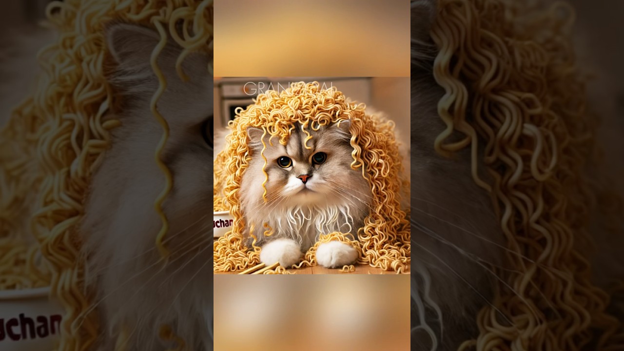 🐱🍜 GRANIZOAI 32 🍭🐈 gato delicioso #humor #memes #ai #shorts
